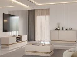 Sofabord Comfivo Tilia (Lysebrun + Egetræ)