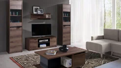 Sofabord Fivelbo 103 (Kloster eg + Blank sort)