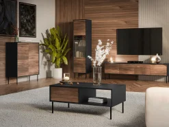 Sofabord Flosoru 103 (Valnød + Sort)