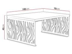 Sofabord Germantown 108 (Blank sort + Mat sort)