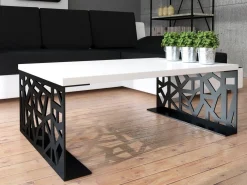 Sofabord Germantown 101 (Mat sort + Glansfuld hvid)