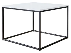 Sofabord Germantown 105 (Mat sort + Glansfuld hvid)