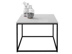 Sofabord Germantown 105 (Mat sort + Glansfuld hvid)