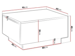 Sofabord Goodyear 134 (Sort marmor)