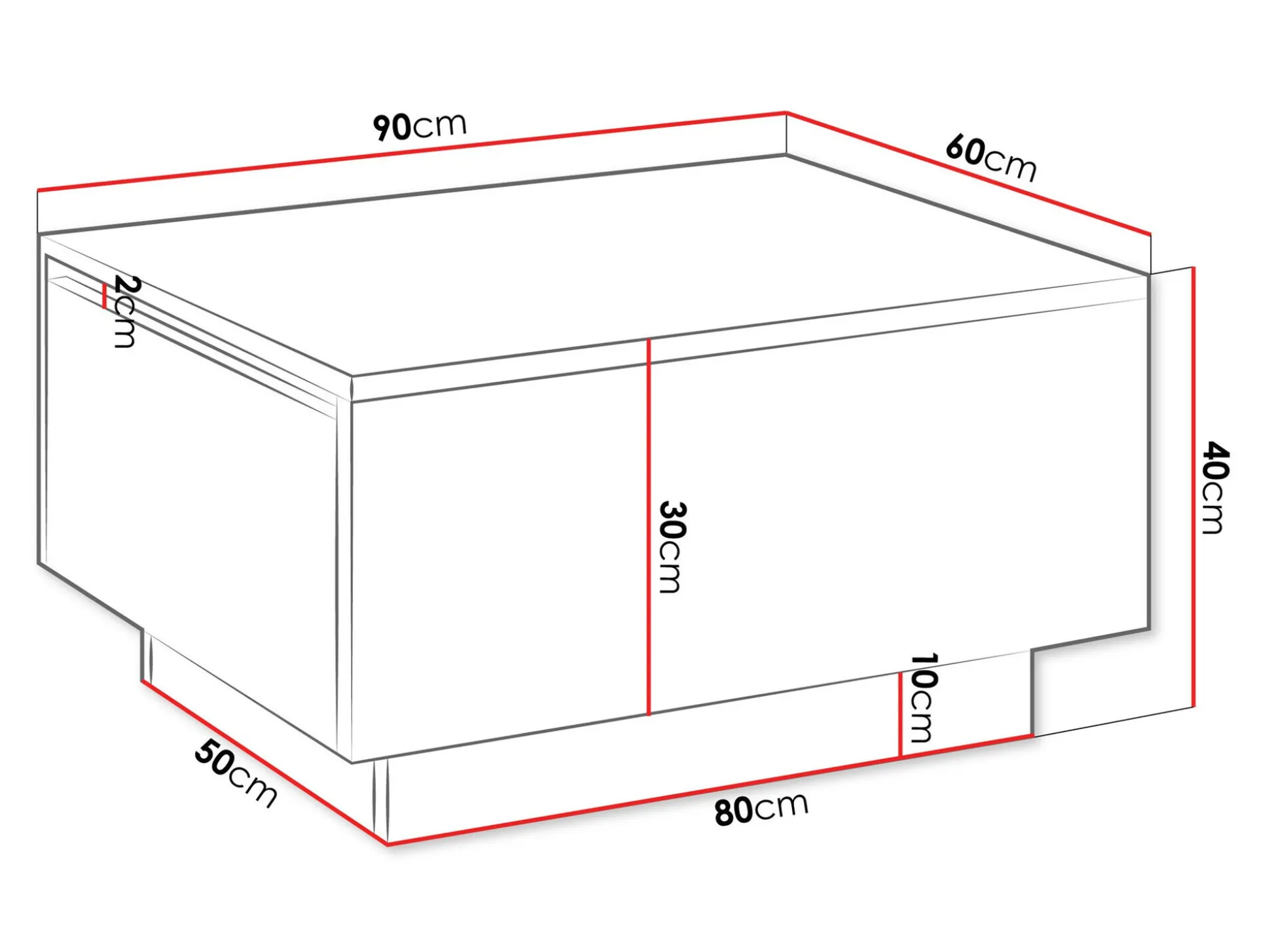 Sofabord Goodyear 134 (Sort marmor)