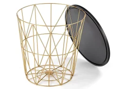 Sofabord Houston 1454 (Gylden + Sort marmor)