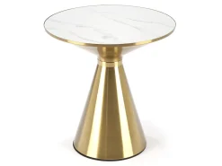 Sofabord Houston 1553 (Gylden + Hvid marmor)