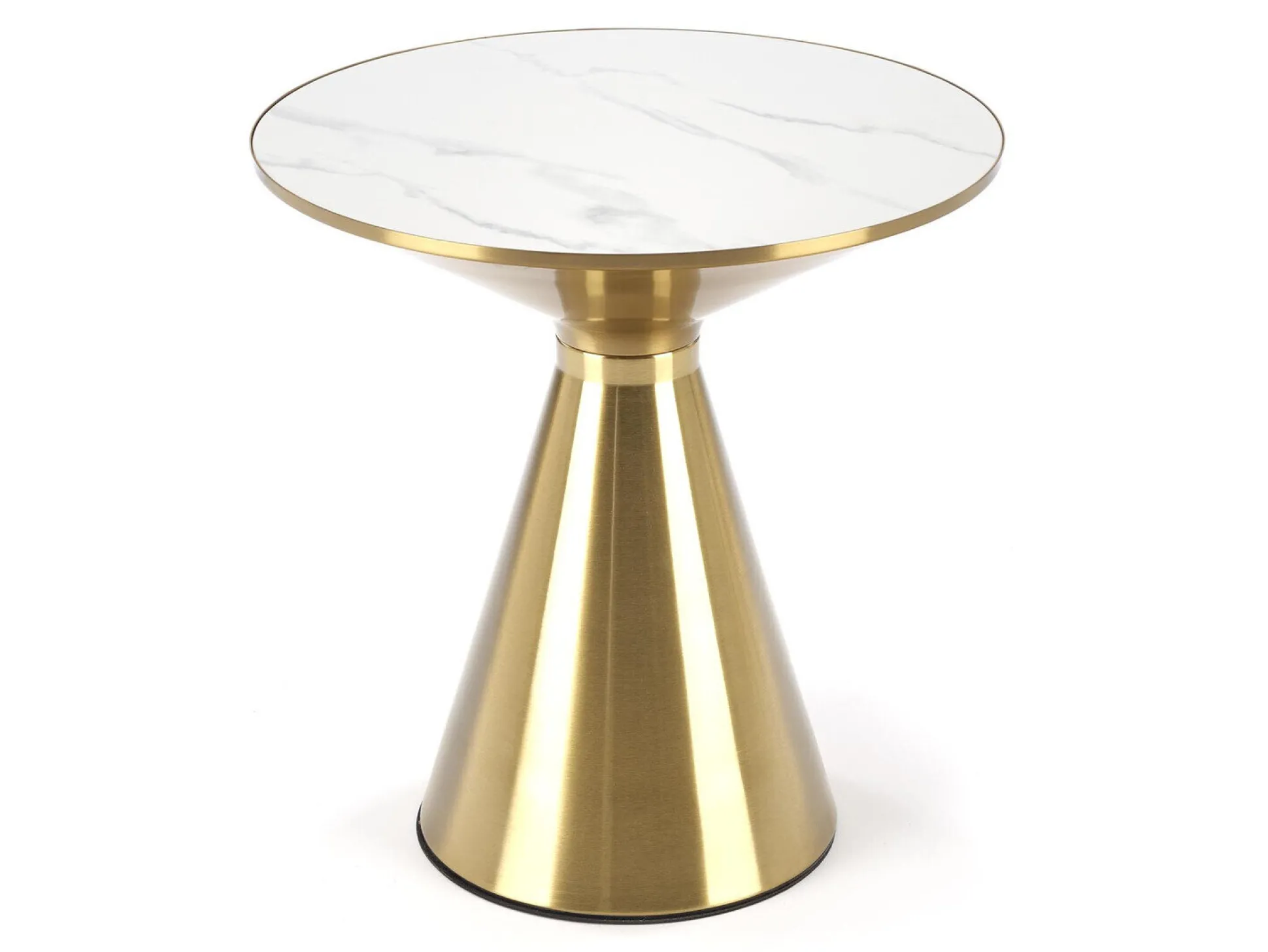 Sofabord Houston 1553 (Gylden + Hvid marmor)