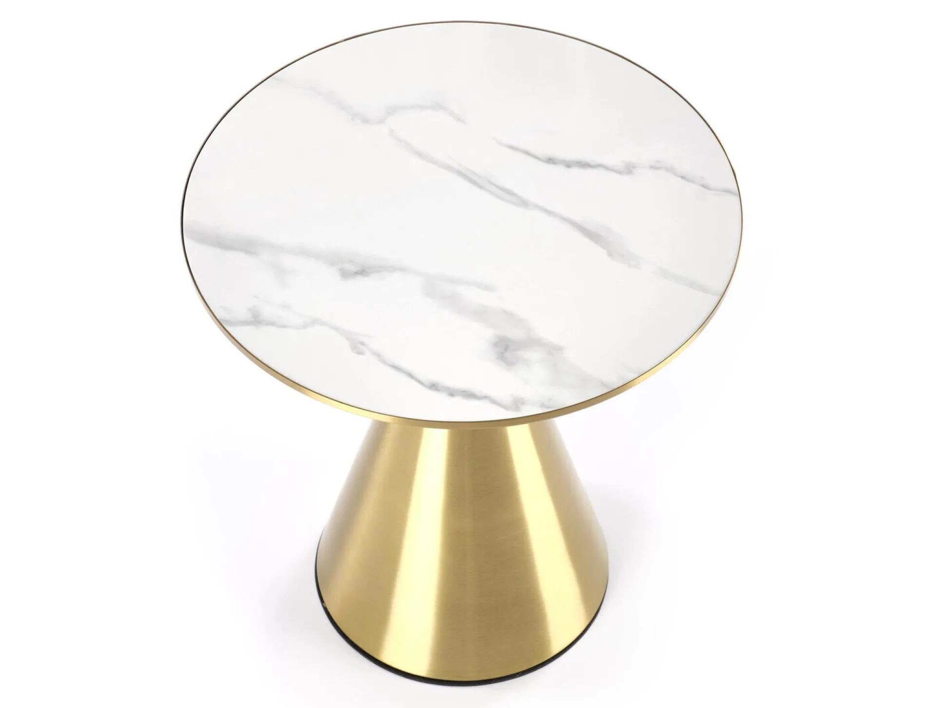Sofabord Houston 1553 (Gylden + Hvid marmor)