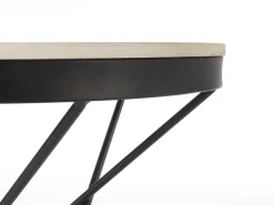 Sofabord Houston 2063 (Hvid marmor + Sort)