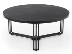 Sofabord Houston 1275 (Sort marmor + Sort)