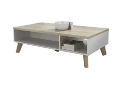 Sofabord Larfloi 101 (Hvid + Sonoma eg)