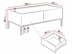 Sofabord Lunole 104 (Kashmir)