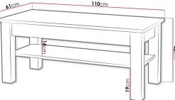 Sofabord Melfeli 116 (Sonoma eg)