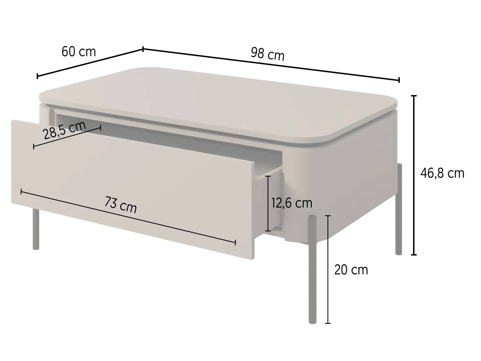 Sofabord Mirbeno 106