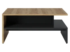 Sofabord Ontario 127 (Mat sort + Catania egetræ)