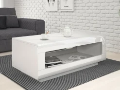 Sofabord Ophsalu 102 (Hvid + Glansfuld hvid)