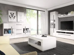 Sofabord Ophsalu 102 (Hvid + Glansfuld hvid)