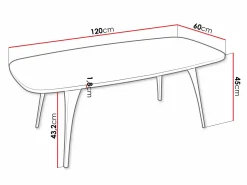 Sofabord Oswego 125 (Craft gylden eg)