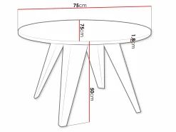 Sofabord Oswego 116 (Sort + Craft gylden eg)