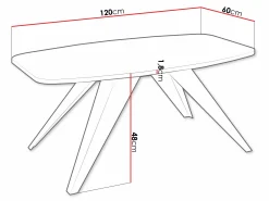 Sofabord Oswego 117 (Sort + Craft gylden eg)