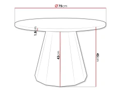 Sofabord Oswego 139 (Sort + Egetræ)