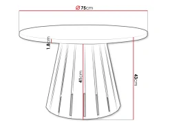 Sofabord Oswego 134 (Sort + Hvid)