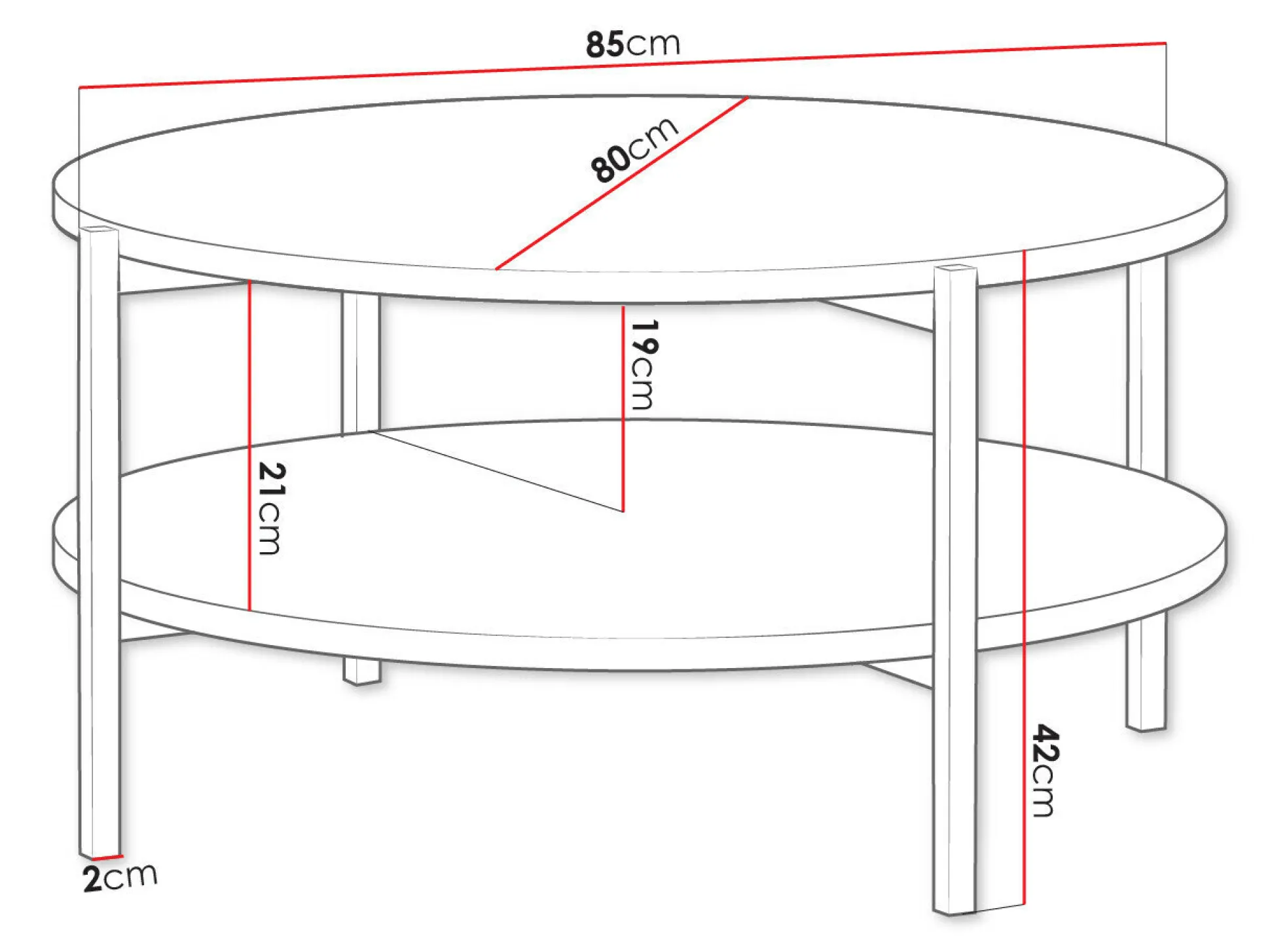 Sofabord Providence 181 (Artisan eg + Sort)