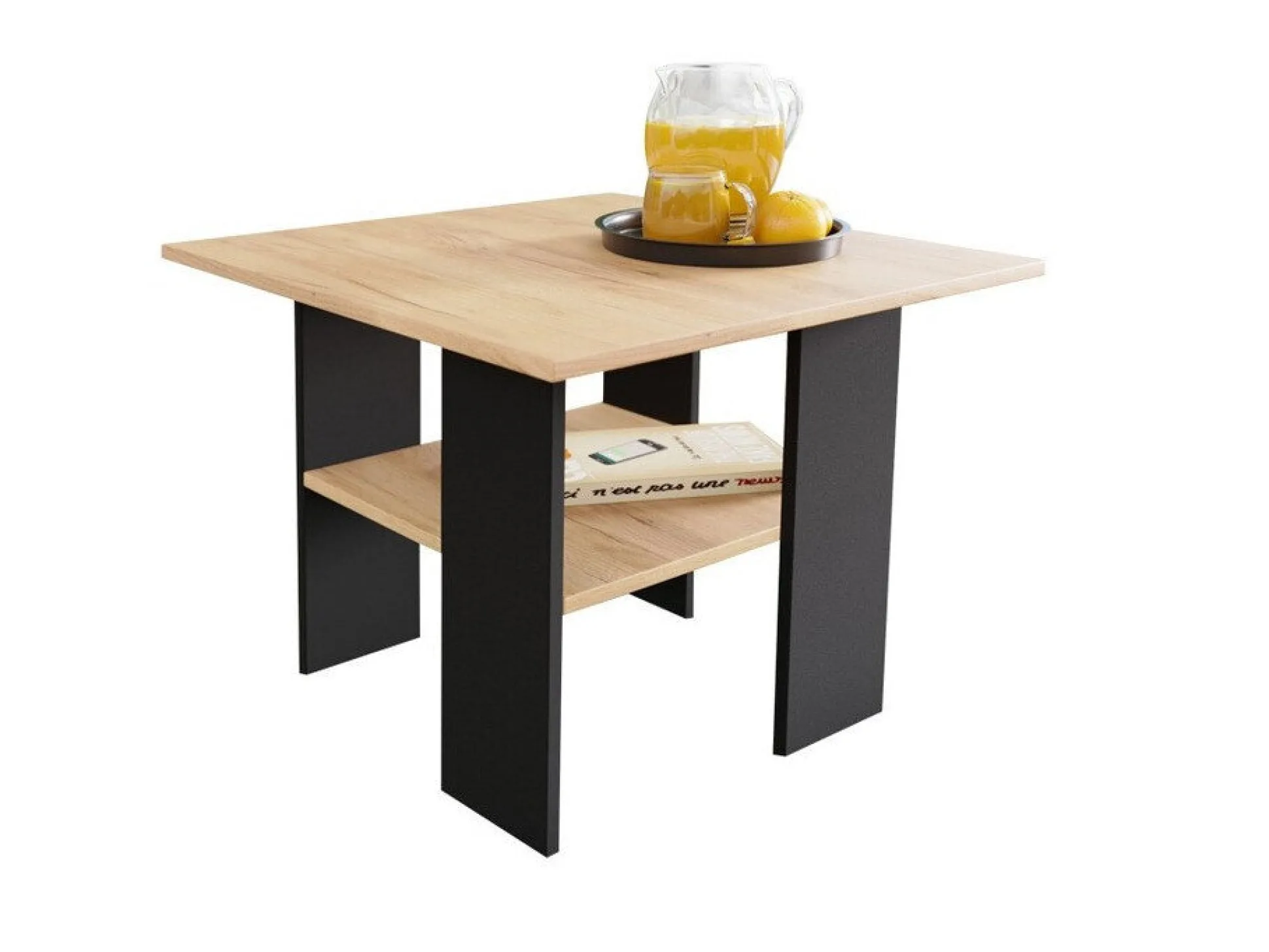 Sofabord Reading 102 (Sort + Craft egetræ)