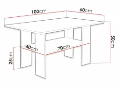 Sofabord Reading 101 (Sort + Craft egetræ)