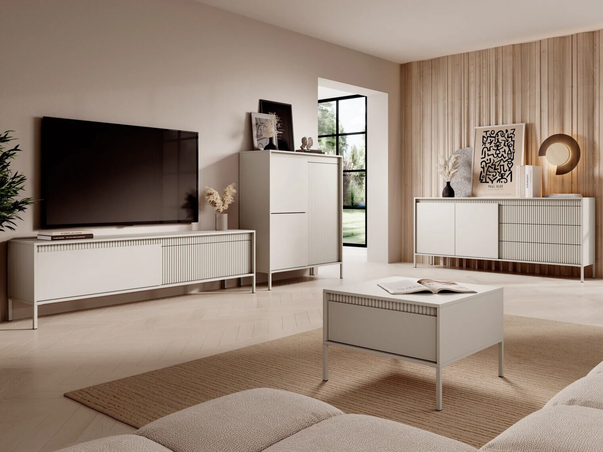 Sofabord Romfele 105 (Beige)