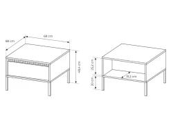 Sofabord Romfele 105 (Beige)