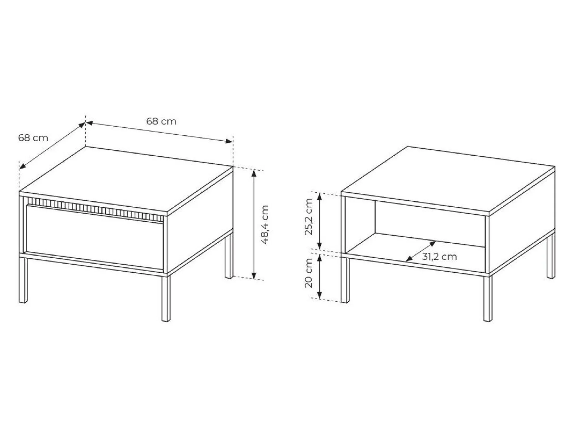 Sofabord Romfele 105 (Beige)