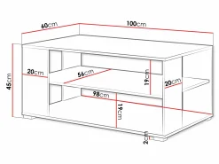 Sofabord Sarasota 187 (Grafit)