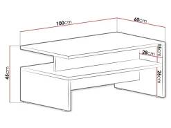 Sofabord Serodeu 103 (San remo eg + Sort)