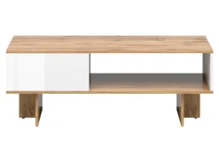 Sofabord Tivetra 124 (Wotan eg + Glansfuld hvid)