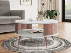 Sofabord Vitum II (Lyserød + Hvid)