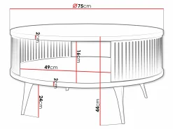 Sofabord Vitum II (Lyserød + Hvid)