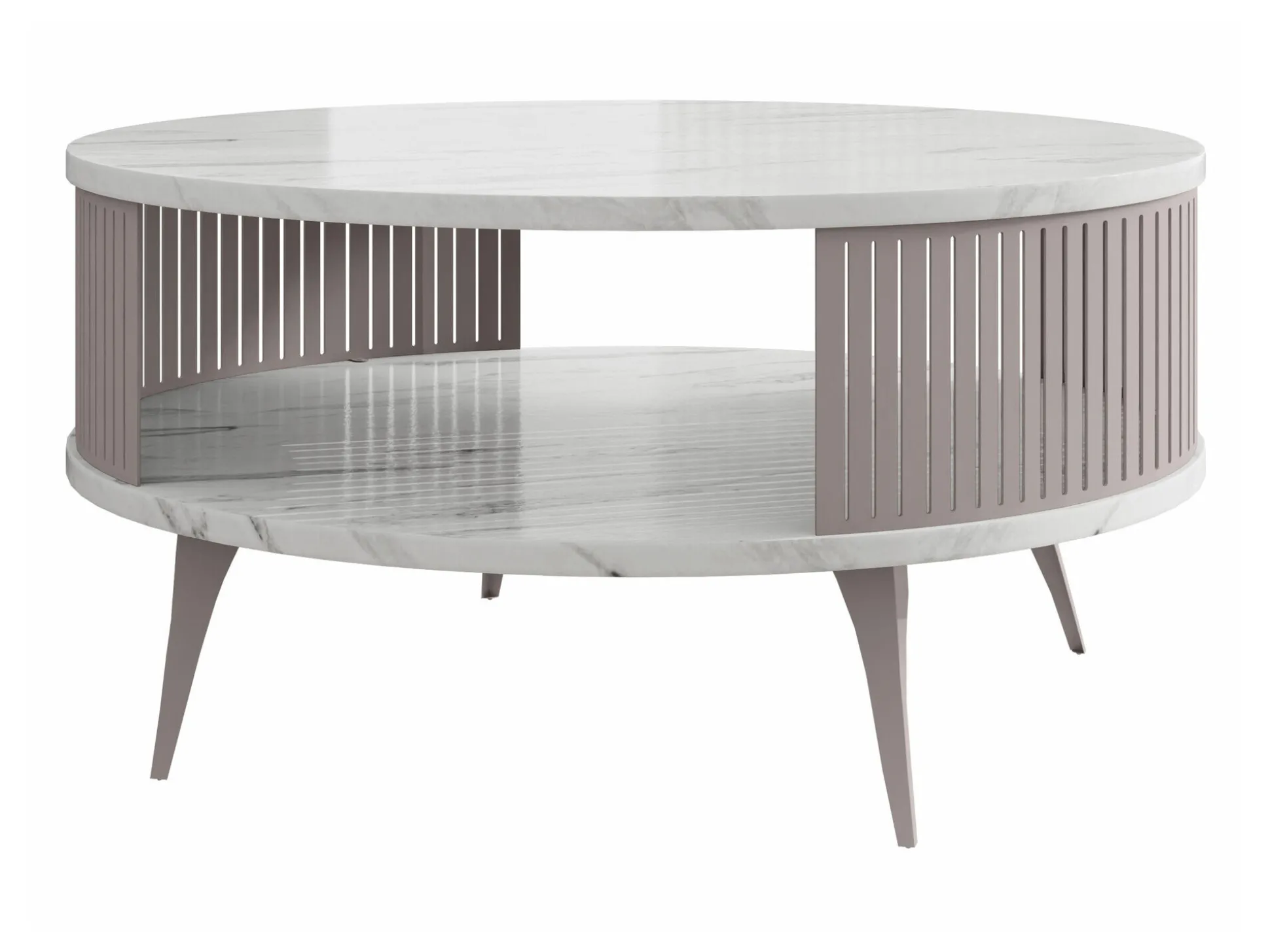 Sofabord Vitum VI (Kashmir + Hvid marmor)