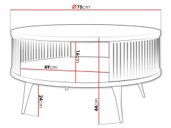 Sofabord Vitum VI (Kashmir + Hvid marmor)