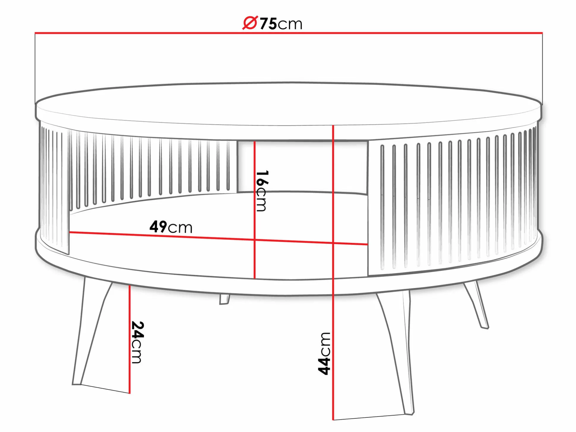 Sofabord Vitum VI (Kashmir + Hvid marmor)