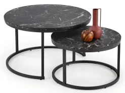 Sofabordssæt Houston 1832 (Sort marmor)