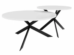 Sofabordssæt Oswego 108 (Hvid + Sort)