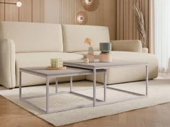 Sofabordssæt Oswego 133 (Lyst træ + Kashmir)