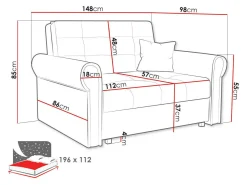 Sovesofa Aquala II (Mono 246)
