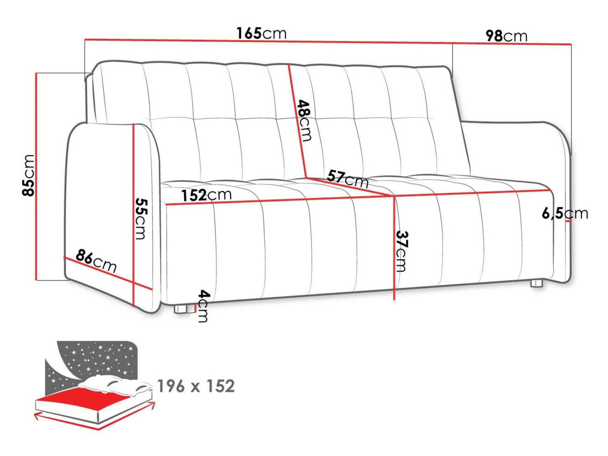 Sovesofa Aquarin IV (Kronos 22)