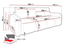 Sovesofa Clinton 100 (Lambi 06)