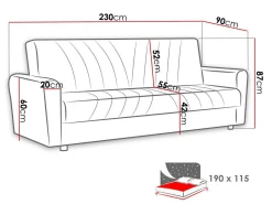 Sovesofa Columbus 126 (Zanzibar 135)