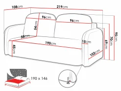 Sovesofa ComfiDream Lumena (Cremona 52)