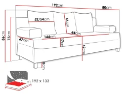 Sovesofa Comfivo Artes (Alova 36 + Alova 07)